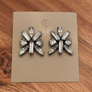 J.Crew | Rhinestone Starburst Earrings | 1” Length